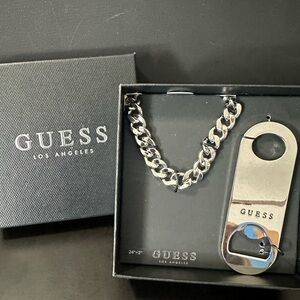 🆕Men’s Guess Necklace & Bottle Opener Gift Set